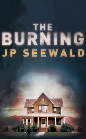 The Burning book cover, a house with a smoke effect